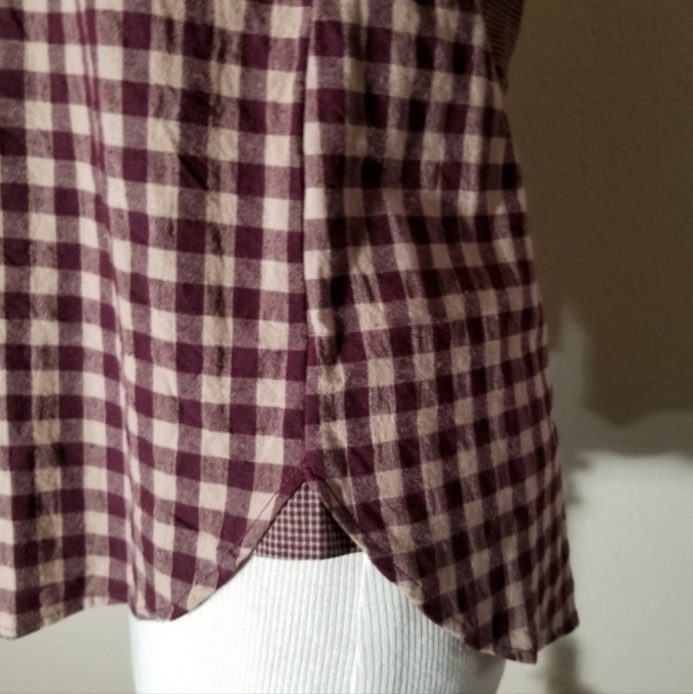 Hem & Thread 2 for $25 Shirts Burgundy Size S - Picture 11 of 13